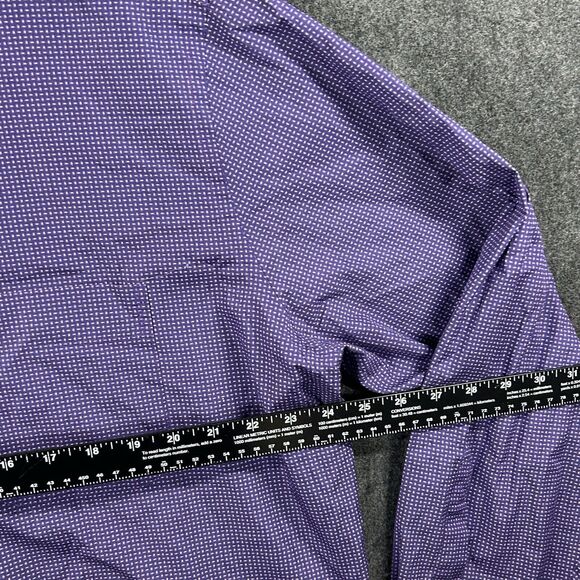 Peter Millar Shirt Men's Extra Large Purple Pattern 100% Cotton Pocket Casual - Picture 6 of 8